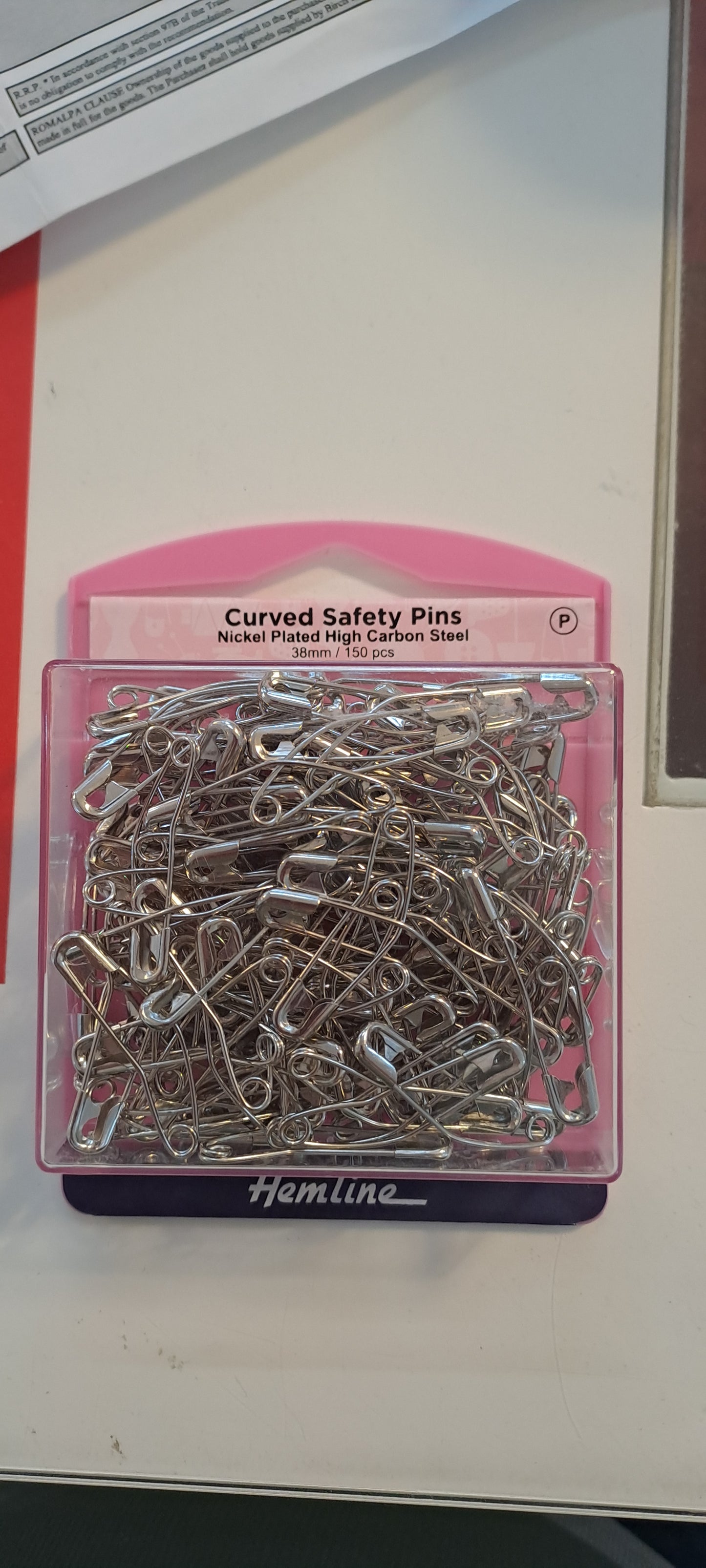 Curved Safety Pins 38mmm