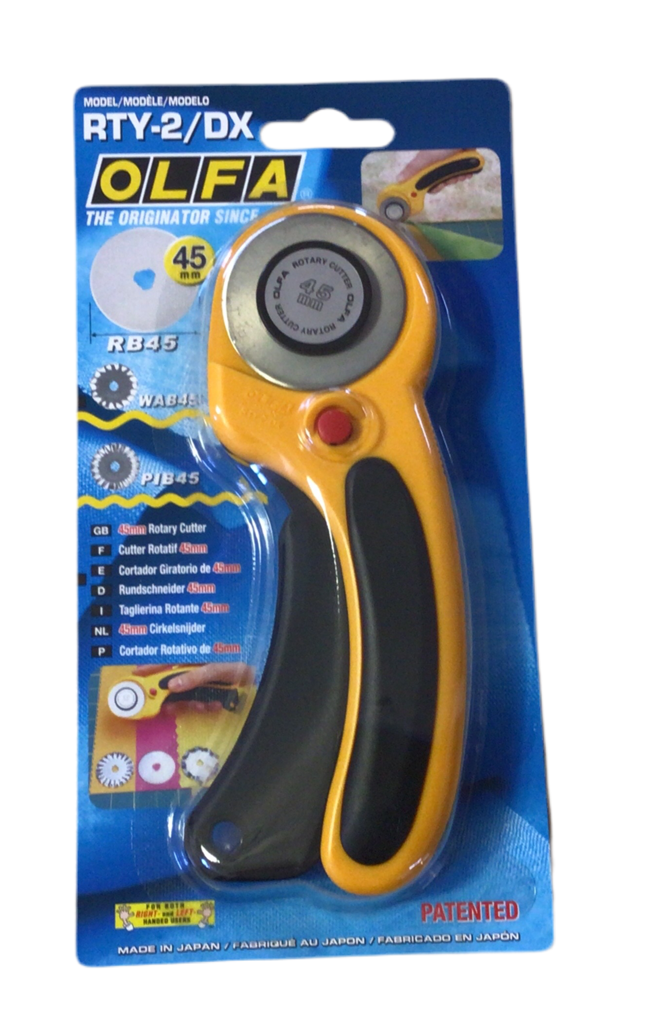 OLFA 45 Ergonomic Rotary Cutter Rty - 2/DX