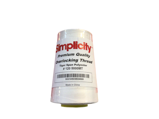 Overlocking Thread White 5000m