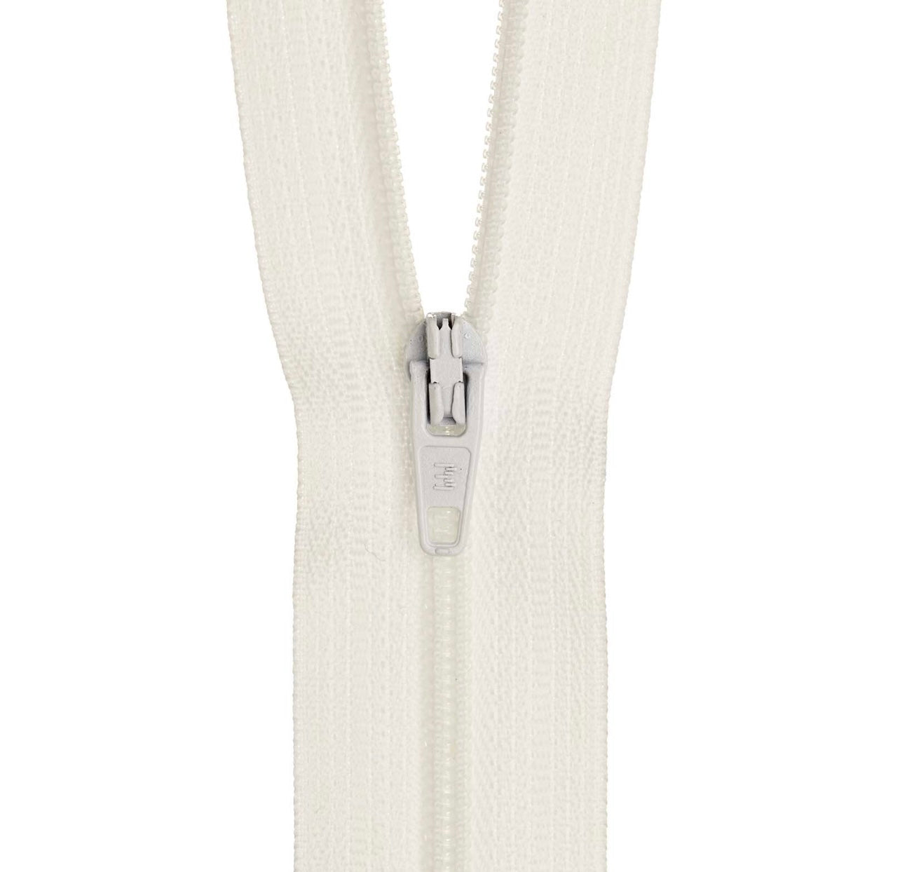 Dress Zip White 56cm (22”)