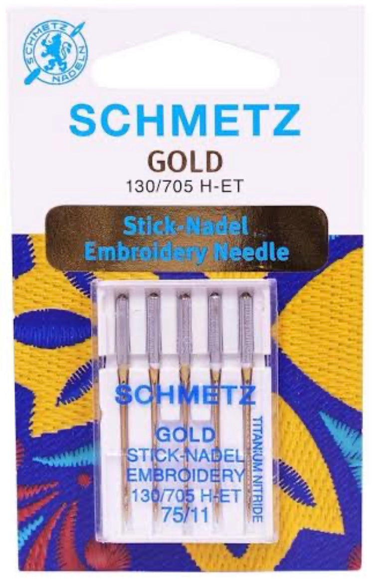 SCHMETZ Gold Embroidery Needles 75/11