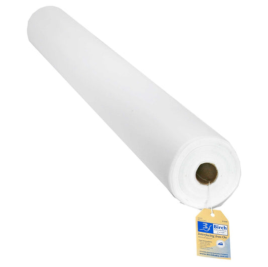 Medium Weight Iron On Interfacing (White)