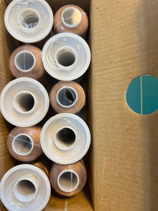 Rayon Embroidery Thread 1000m Brown 215 Box of 10