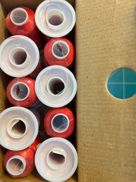 Rayon Embroidery Thread 1000m Red 120 Box of 10