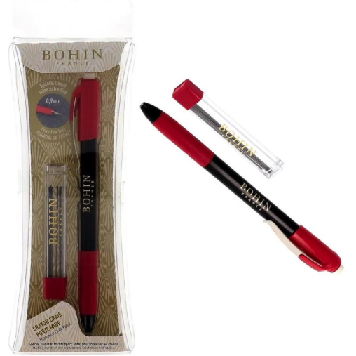 Bohin Extra Fine Grey Chalk Pencil and Leads Refill 0.9 mm