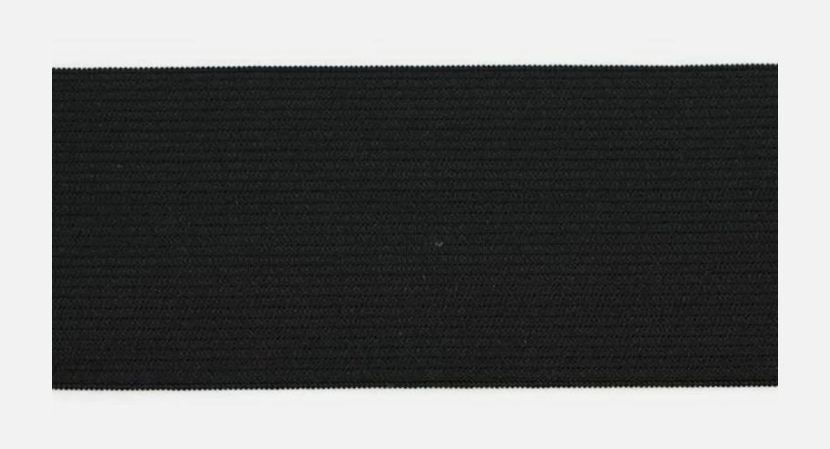 Double Knitted Elastic - 20mm Black