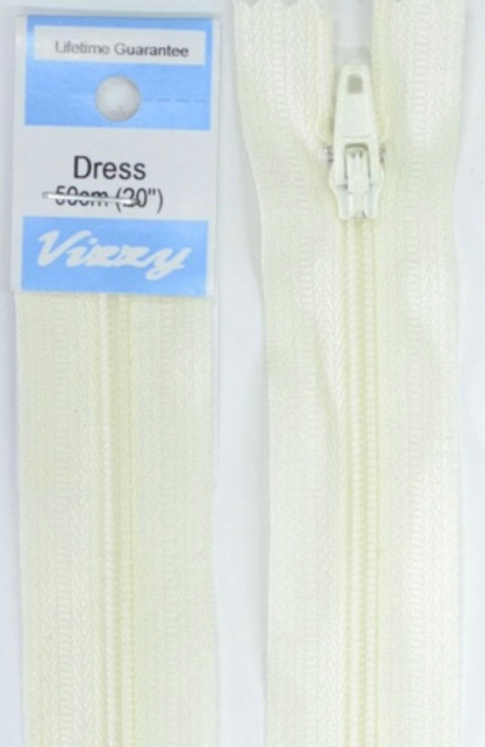 Vizzy Dress Zip Cream