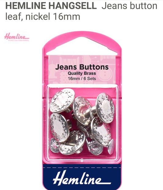 Jeans Buttons silver colour