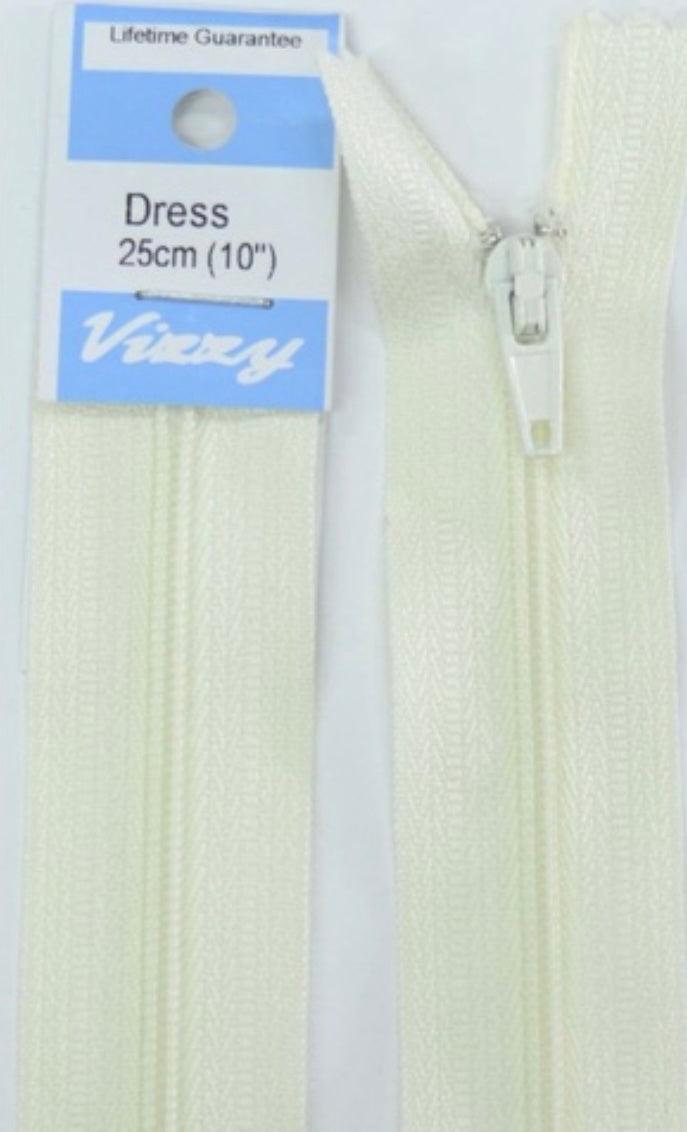 Vizzy Dress Zip Cream