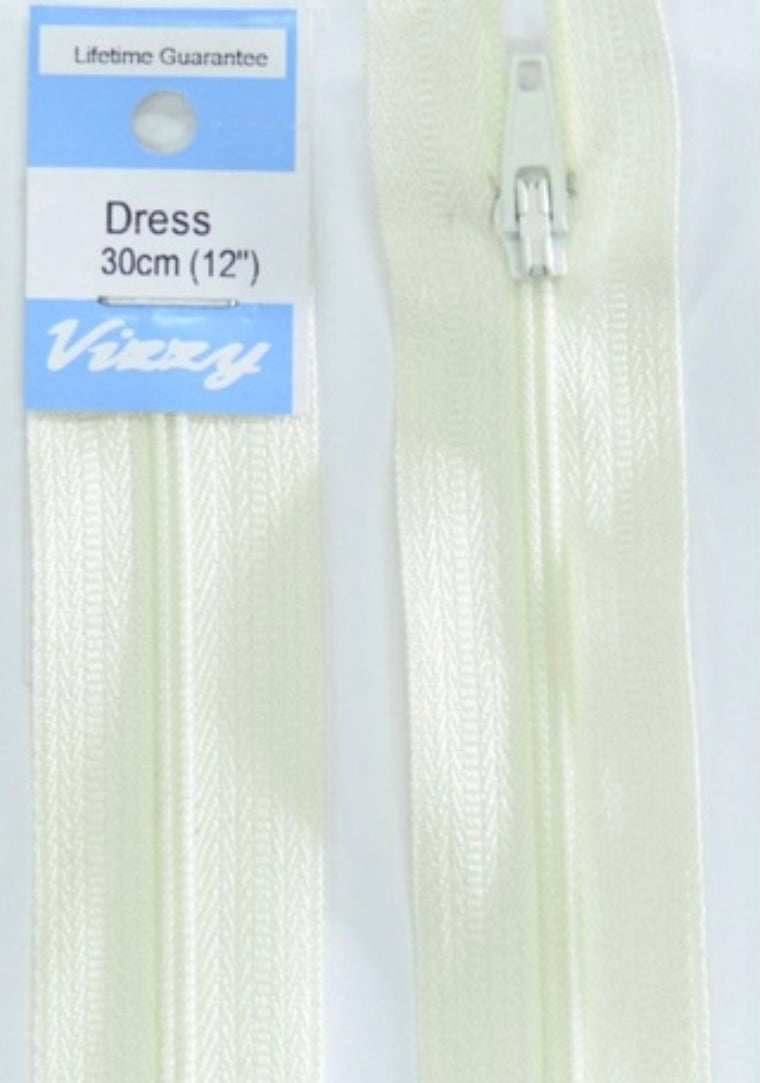 Vizzy Dress Zip Cream