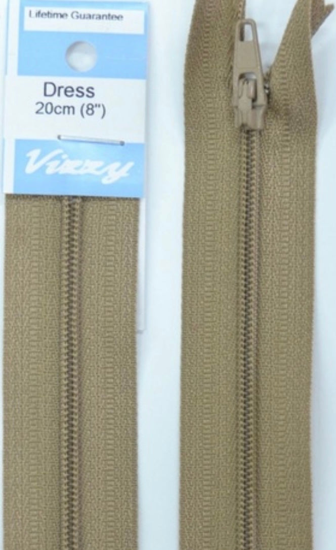 Vizzy Dress Zip Camel