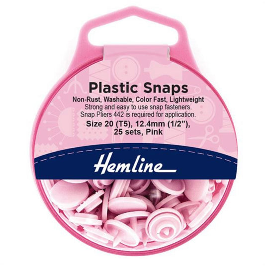 Plastic Snaps Pink