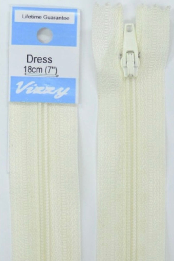 Vizzy Dress Zip Cream