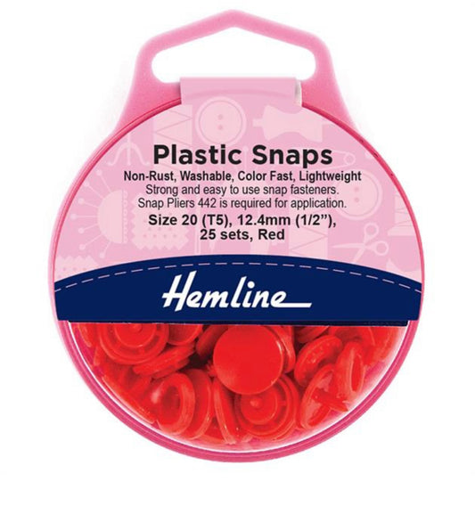 Plastic Snaps Red