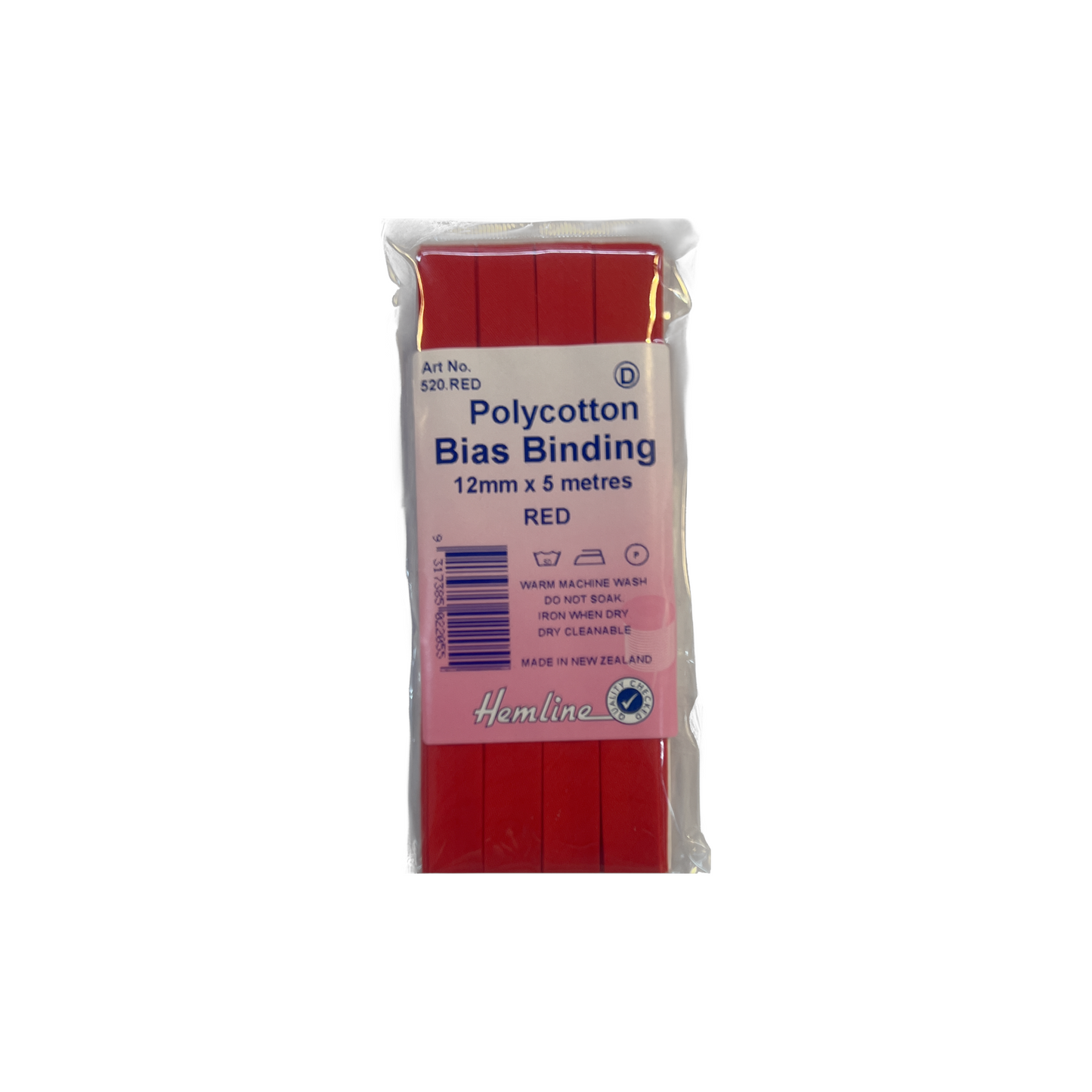 Polycotton Bias Binding Red