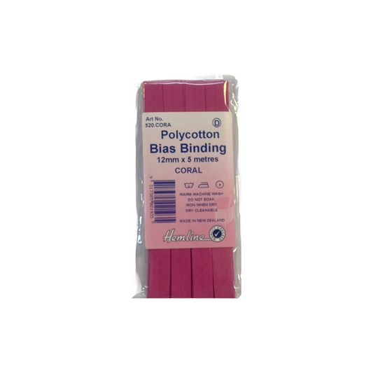 Polycotton Bias Binding Coral