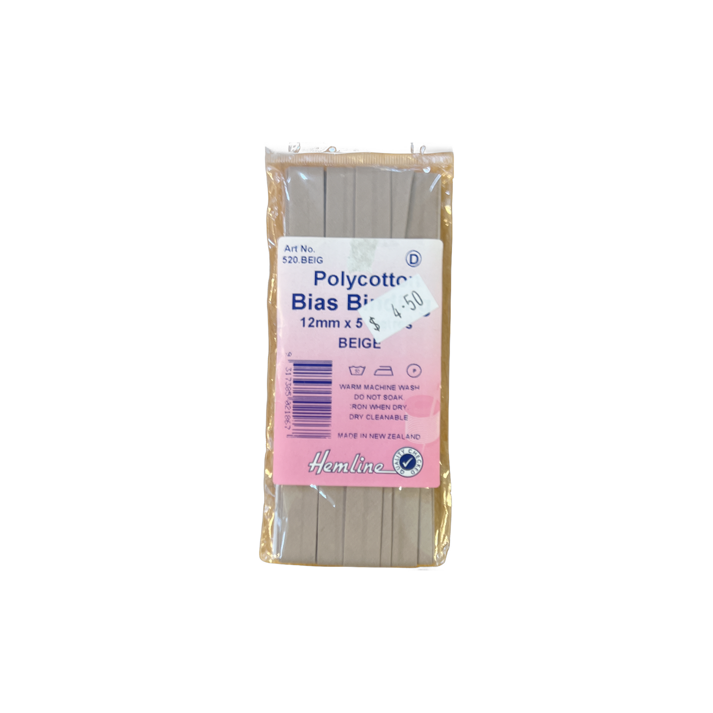 Polycotton Bias Binding Beige