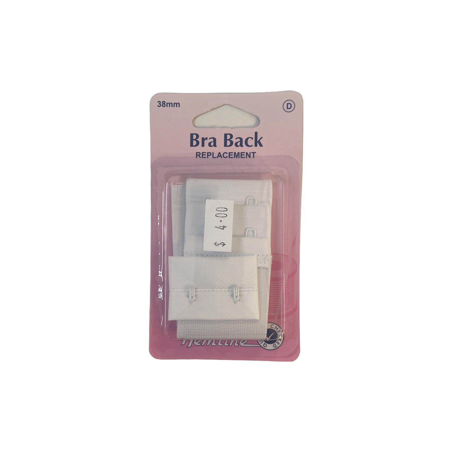 Hemline Haberdashery White Bra Extenders - 38mm - 2 Hooks - Eliminates Tightness