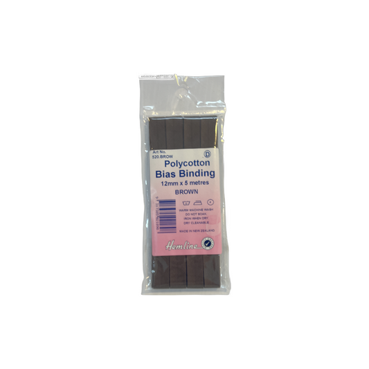 Polycotton Bias Binding Brown