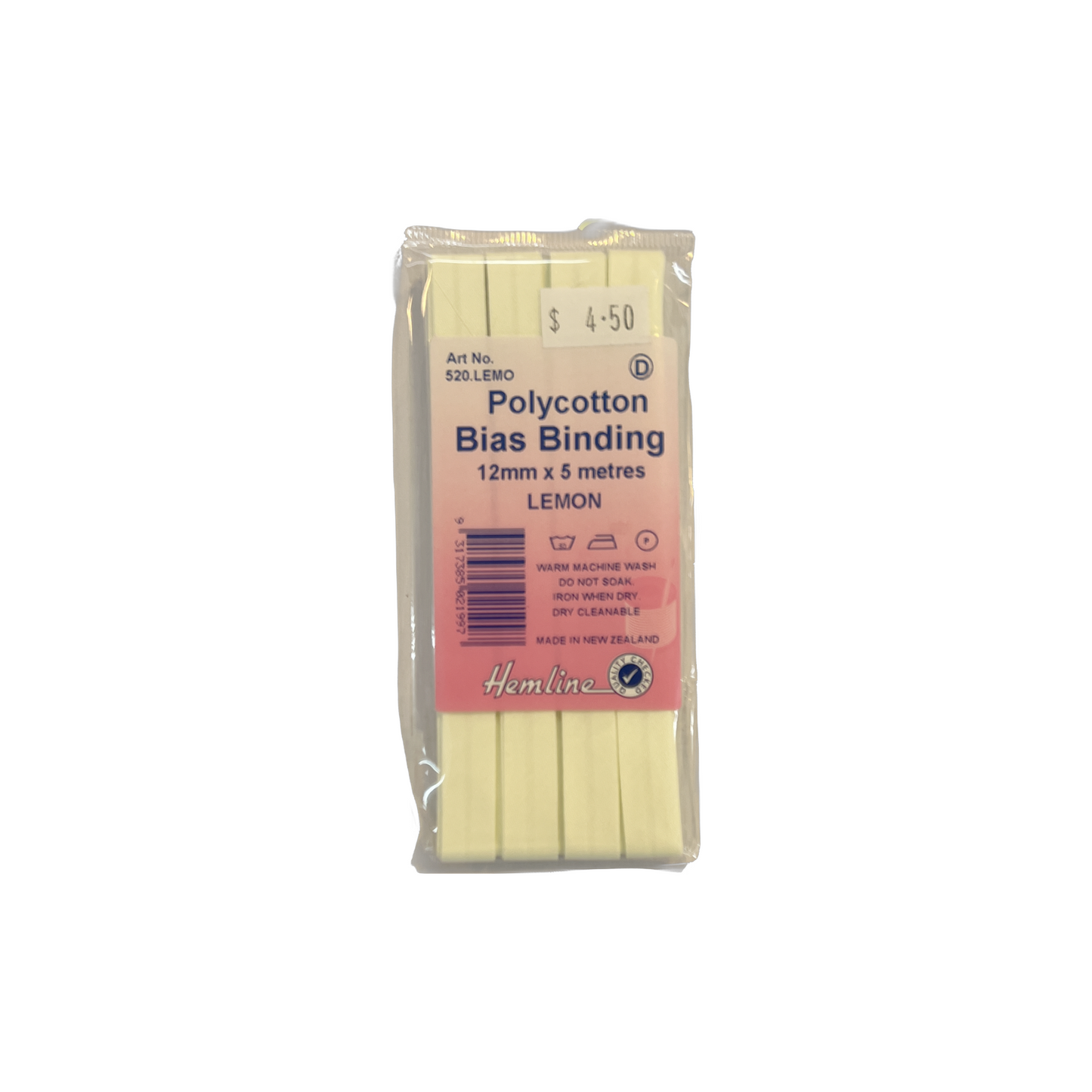 Polycotton Bias Binding Lemon