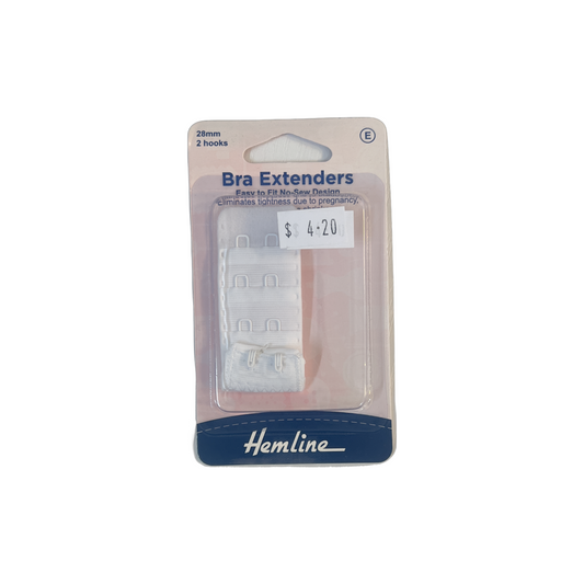 Bra Extenders 28mm White Hemline