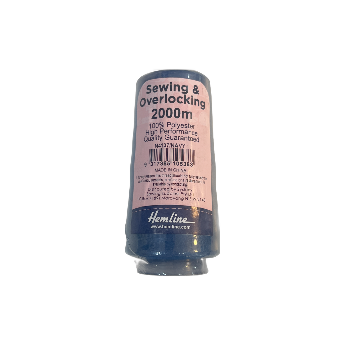 Hemline Sewing & Overlocker Thread (Navy)