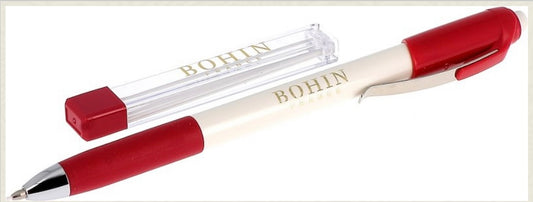 Bohin Extra Fine White Chalk Pencil and Leads Refill 0.9 mm 9147