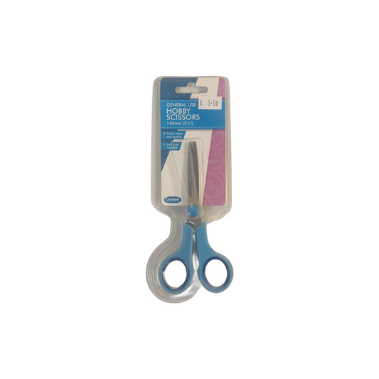 Triumph Bt4802 | Soft Grip Hobby Scissors | 140mm (Blue Handle)