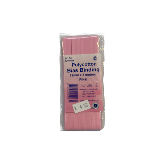 Polycotton Bias Binding Pink