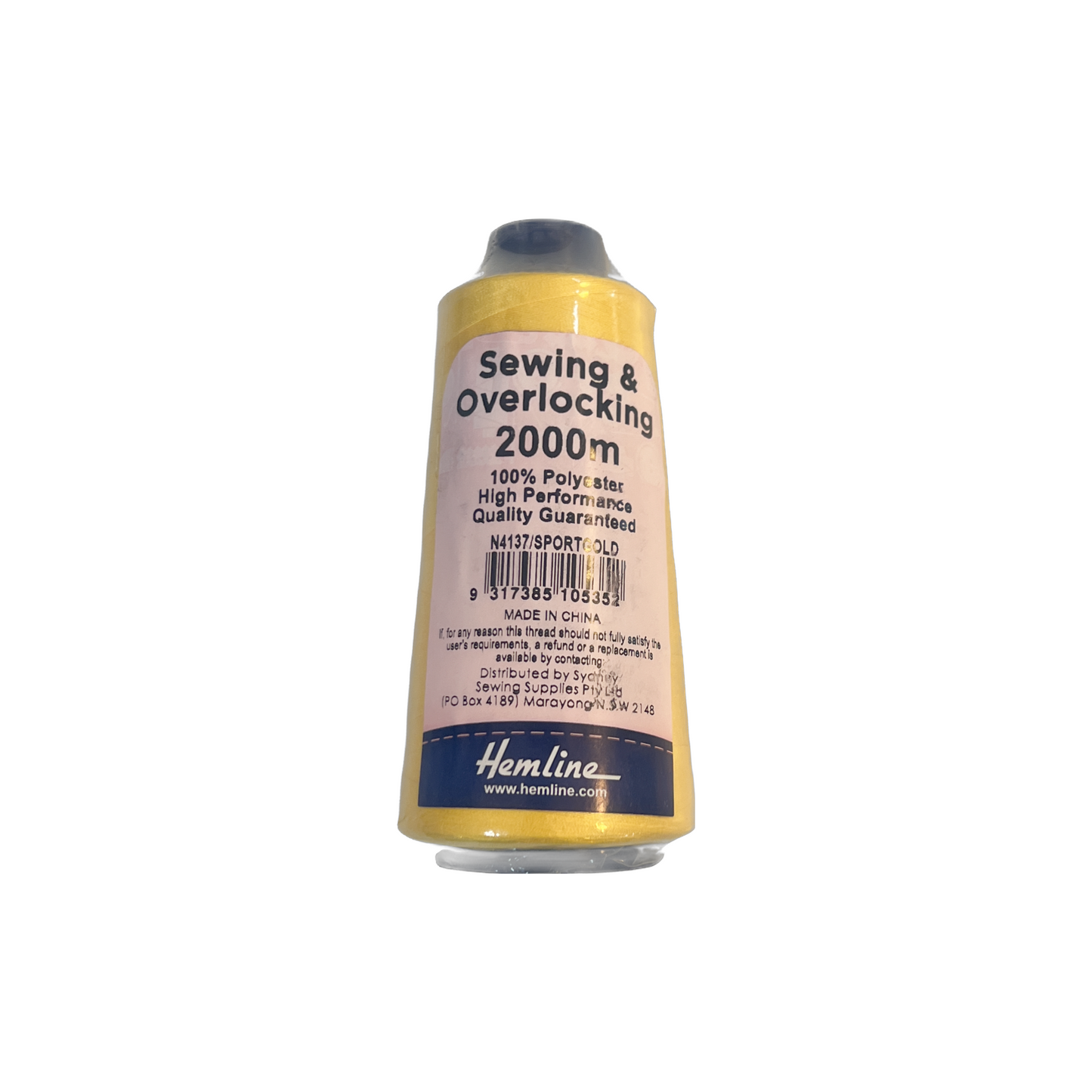 Hemline Sewing & Overlocker Thread (SportGold)