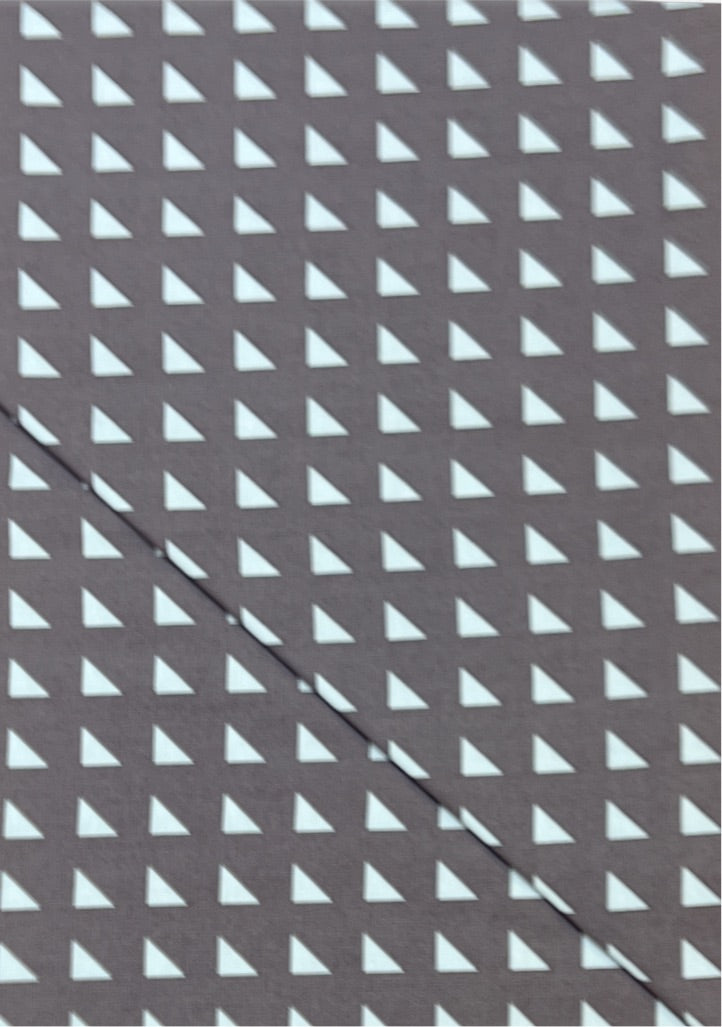 100% Cotton Fabric Brown & White Triangles