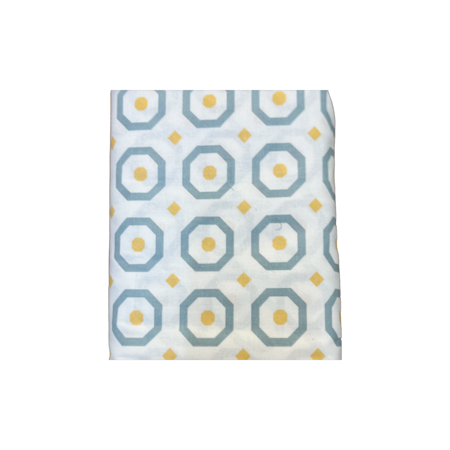 Printed Quilting Fabric - Duck Egg Gold Small Tile