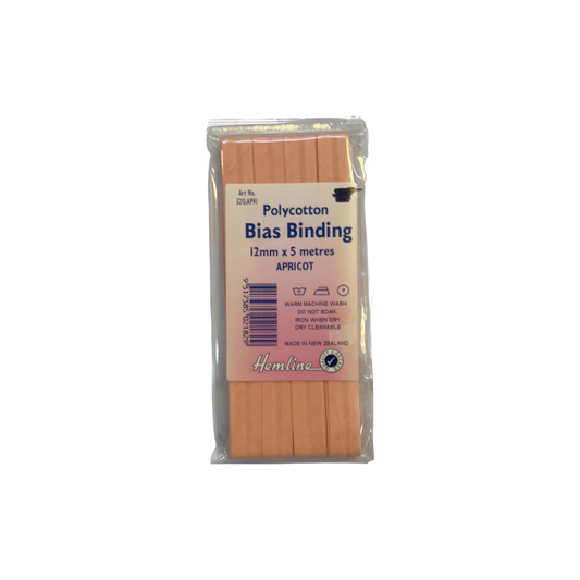 Polycotton Bias Binding Apricot