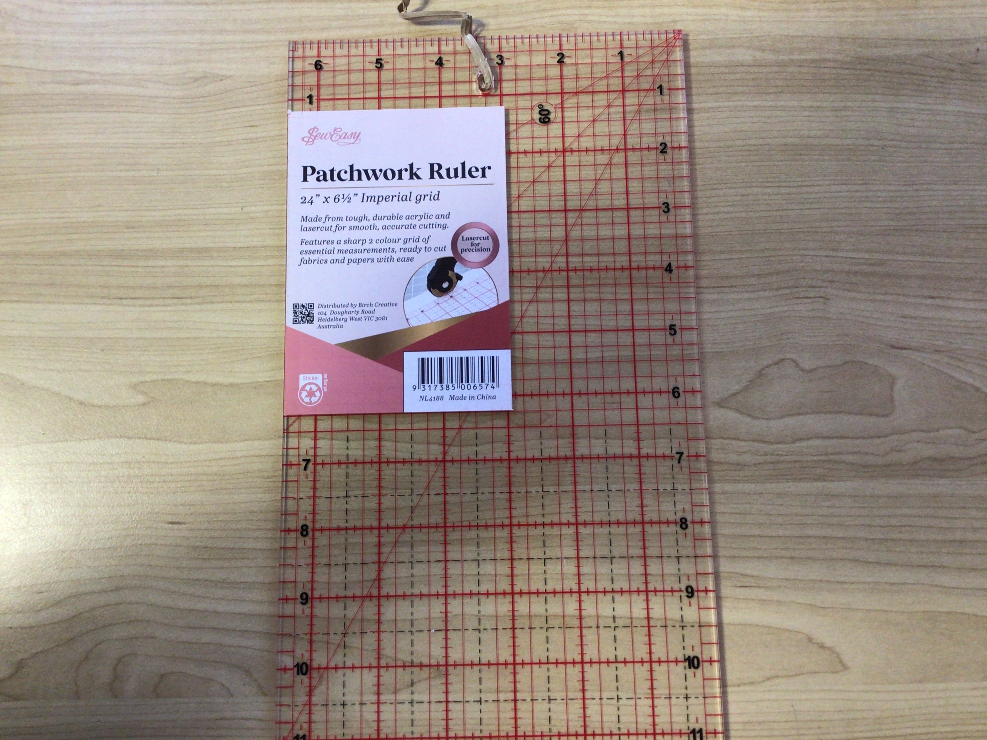 Patchwork Ruler 6.5in x 24in – Gosford Sewing Machine Centre Pty Ltd