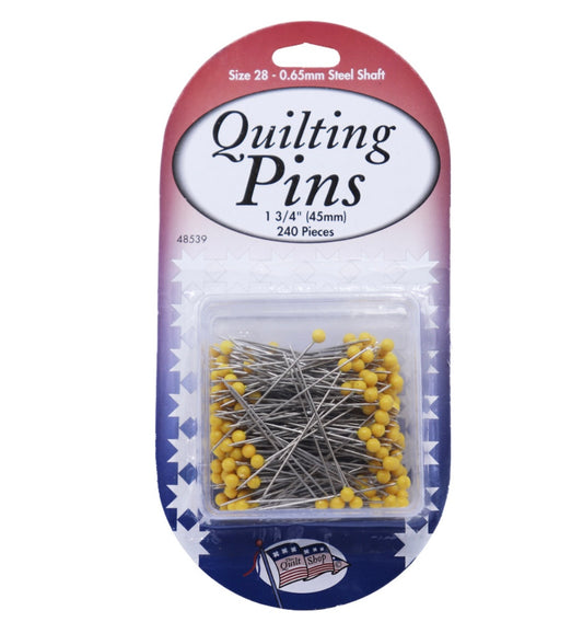 Quilters Pins 40mm Steel Yellow