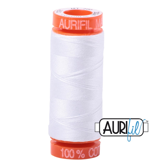 Aurifil 50wt Cotton Mako 200m White