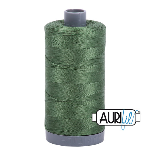 Aurifil 28wt Cotton Mako 750m Very Dark Grass Green 2890