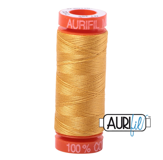 Aurifil 50wt Cotton Mako 200m Tarnished Gold 2132