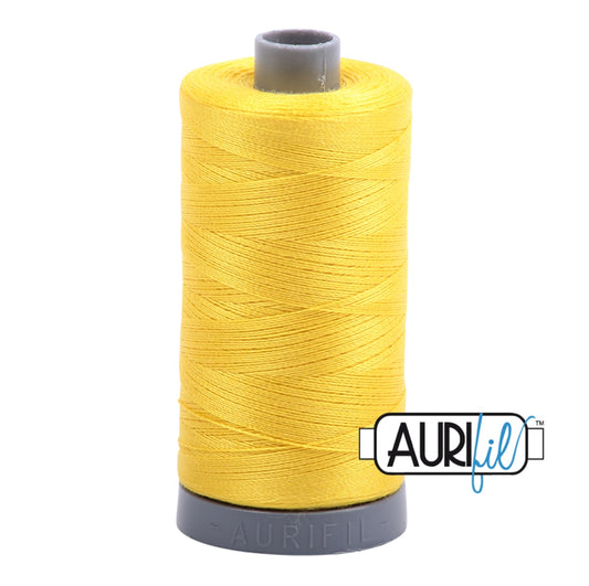 Aurifil 28wt Cotton Mako 750m Canary Yellow 2120