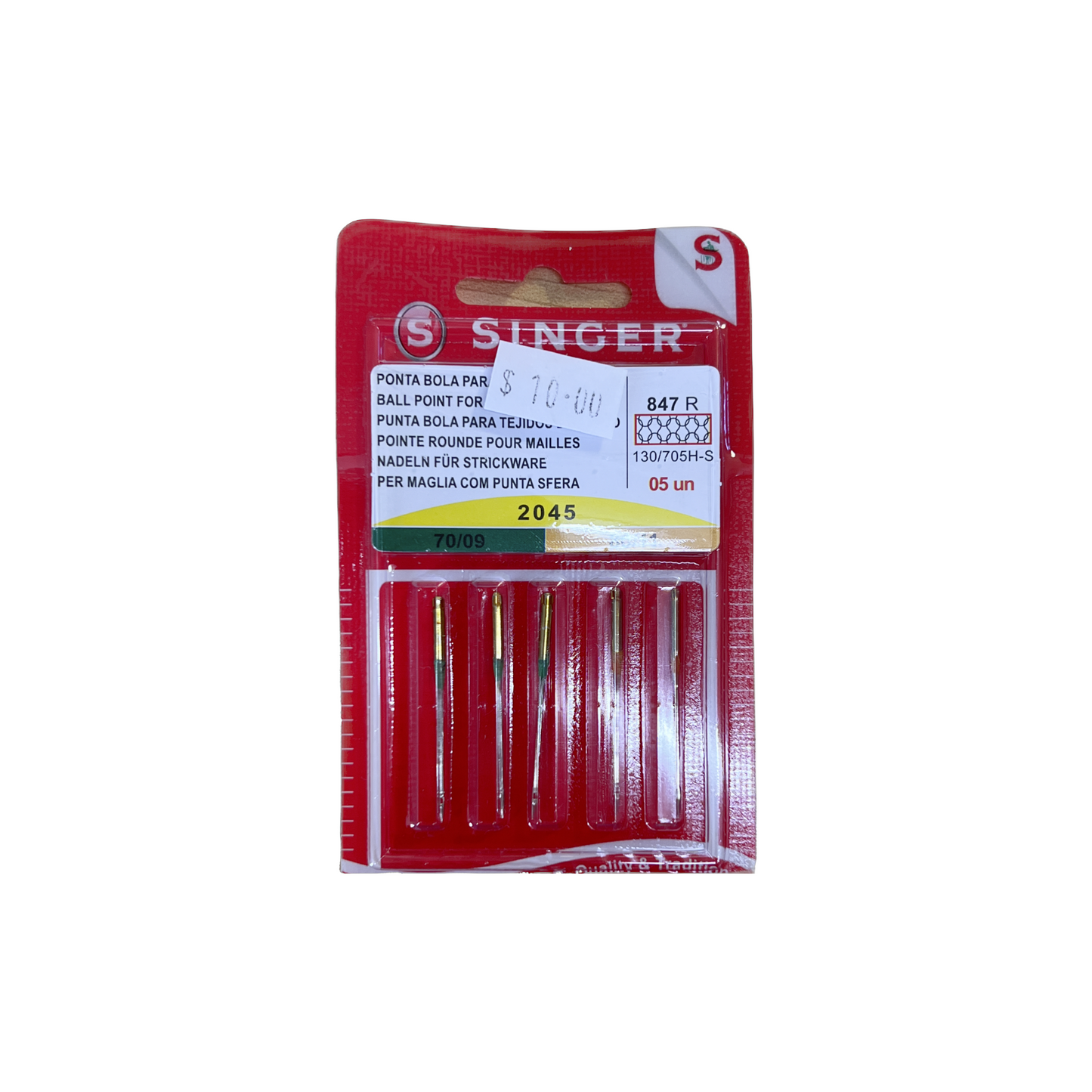 Ball Point Needles For Knits 130/705H-S 70/09 & 80/11