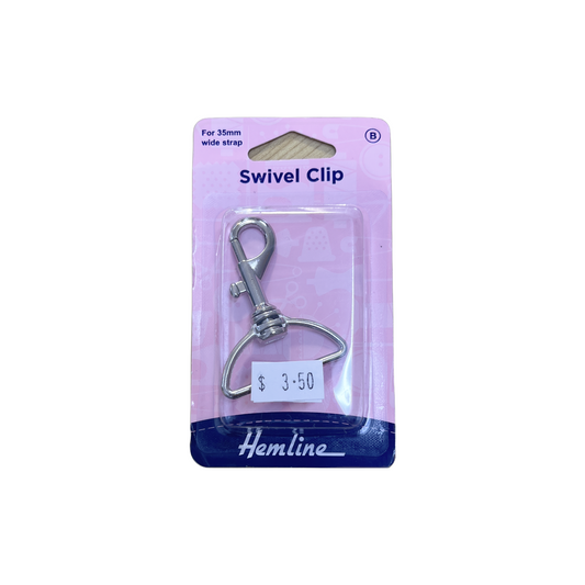 Swivel Clip Silver- 35mm Fit to Straps, Cords, Ribbons or Key Rings