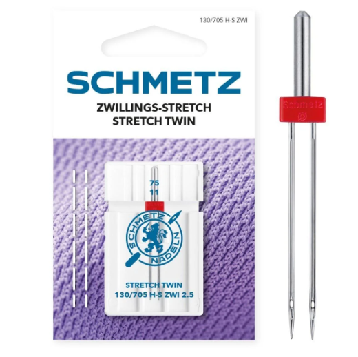 SCHMETZ Stretch Twin 75/11 Needles 2.5mm