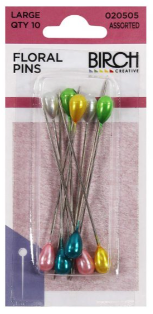 Hemline 65mm Nickel Florist/Hat Pins