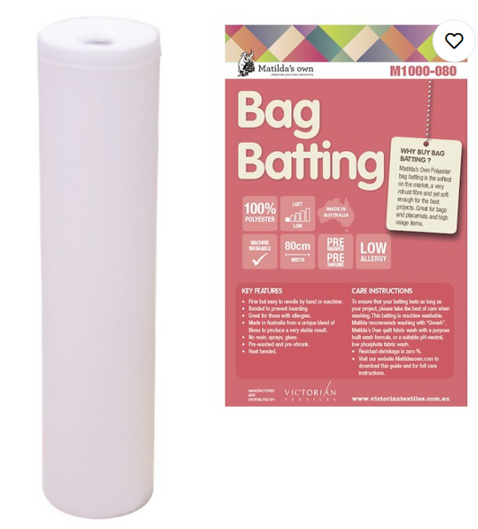 Matilda's Own Bag Batting - 80cm Wide (M1000)