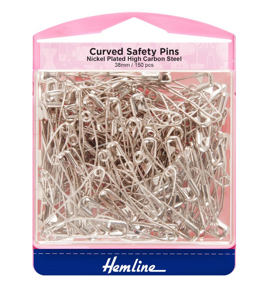 Curved Safety Pins 38mm - 150 pieces