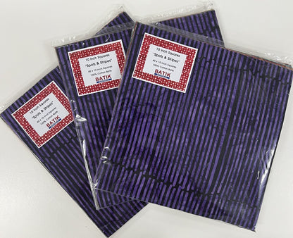 10 Inch Batik Squares by Batik Australia