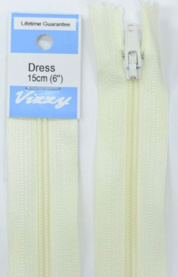 Vizzy Dress Zip Cream