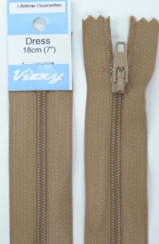 Vizzy Dress Zip Camel