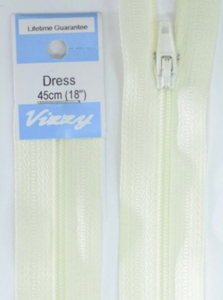Vizzy Dress Zip Cream
