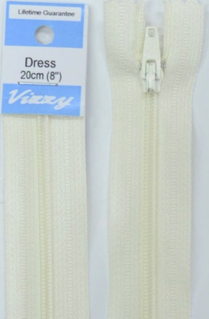 Vizzy Dress Zip Cream